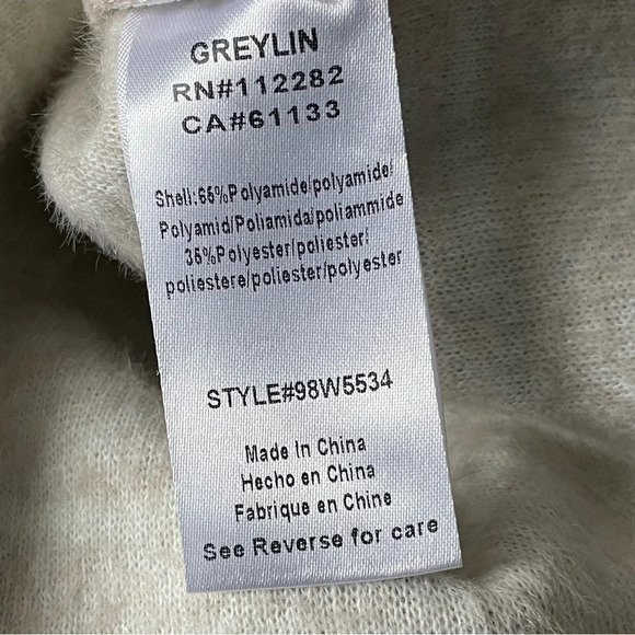 New! Greylin Plaid Soft Fuzzy Pullover Sweater Beige - 29118 - Picture 11 of 12